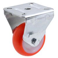 Wheel made of injection-molded polyurethane with a fixed bracket, 365102
