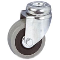 Τροχός επίπλων, μη μαρκάροντας, γκρίζο καουτσούκ, με περιστρεφόμενη βάση, 373103AE