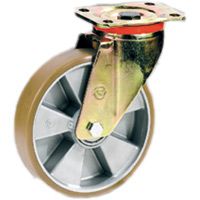 Ρόδα από χυτό πολυουρεθάνιο TR σε αλουμινένιο πυρήνα με περιστρεφόμενη βάση, 657602