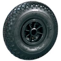 Φουσκωτός τροχός από καουτσούκ σε μαύρο πυρήνα από πολυπροπυλένιο, 824601