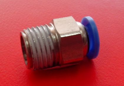 Straight hose connector - 6, external thread 1/4", 9100462