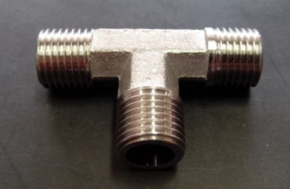 1/4" Male thread Equal Tee Fitting, 9100904