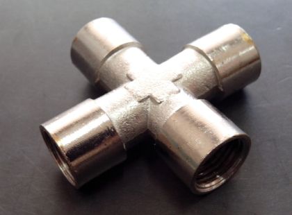 1/4" Female Thread Equal Cross Fitting, 9100934
