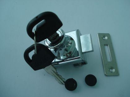 Lock for glass display case, double 409