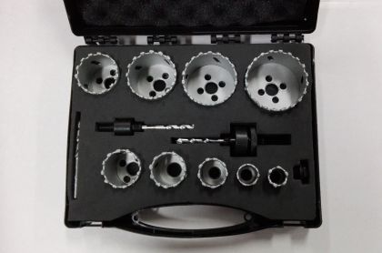 Σετ πριονιού οπών καρβιδίου με διαστάσεις 19-22mm, 13 τεμάχια.