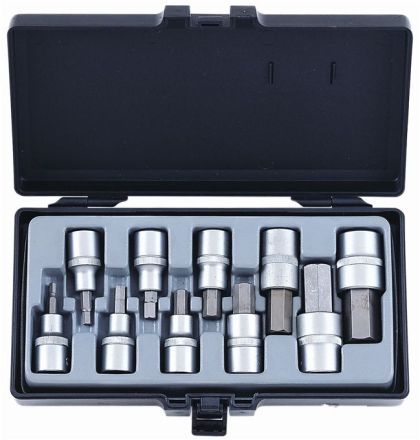 10 pcs 1/2" Hex socket bit set, 4111