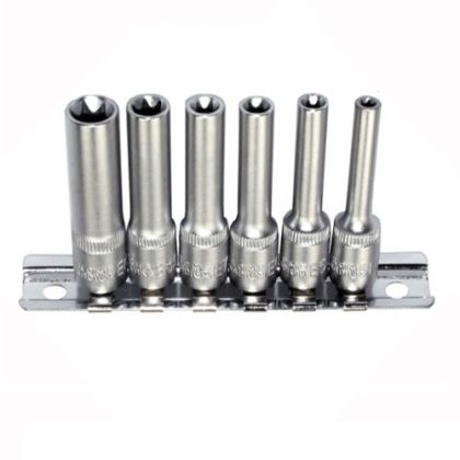 Σετ με 6 τεμ. βαθιά καρυδάκια αστεροειδούς τύπου, 1/4", 2062