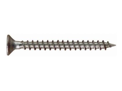 Chipboard screw, Full thread, Zink Plated wax, double PZ head