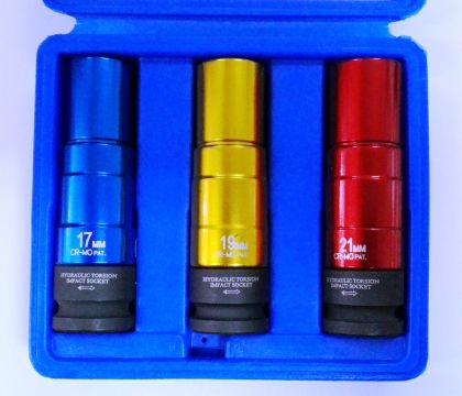 3 τεμάχια 1/2" Δίσκος 6-σημείων. Υποδοχή πρόσκρουσης υδραυλικής ροπής παξιμαδιού τροχού