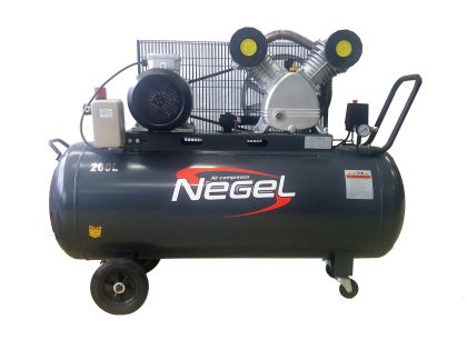 200 l Piston air compressor with belt drive, 51019