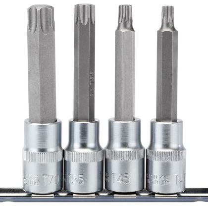 4 pcs 1/2"Dr Star socket bit set, 4042