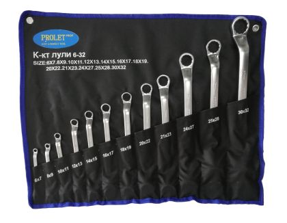 Σετ με 12 τμχ γερμανικών κλειδιών με απόκλιση 75°, 6-32mm PROF, 150241
