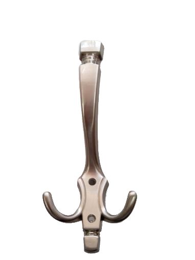 Διακοσμητικός διπλός γάντζος κρεμάστρας B11L σατινέ νικέλιο