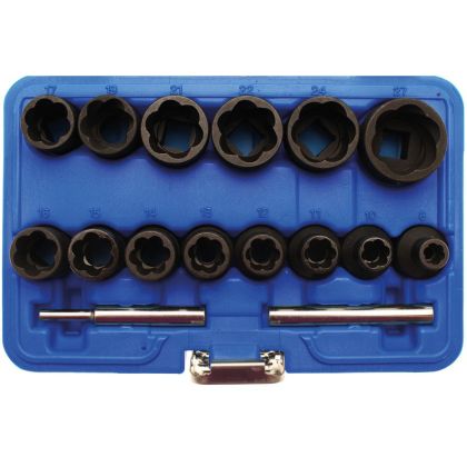 16 pcs 1/2" Dr. Impact twist socket set, 50927B