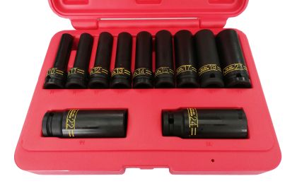 Σετ μακριών καρυδιών κρούσης 6-πτ. Flank 10-24 mm 1/2" Dr., C4112