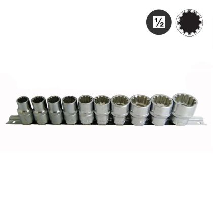 Σετ καρυδάκια spline 10 τεμαχίων 1/2" Dr, 4106Q