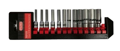 4-13mm 1/4" Dr. 11 τεμ. 6-γωνο. Φλάντζα βαθύ καρυδάκι, 21115/S2123