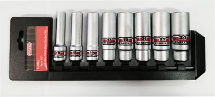 Σετ εξάγωνων μακριών καρυδιών 8 τμχ. 1/2" με παράλληλες πλευρές, C4088