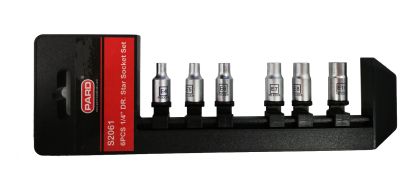 Σετ καρυδάκια αστεροειδή 6 τεμ. 1/4"Dr., S2061