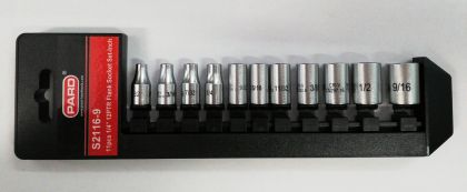 Σετ καρυδάκια 11 τεμαχίων 1/4" Flank (SAE), S2116-9