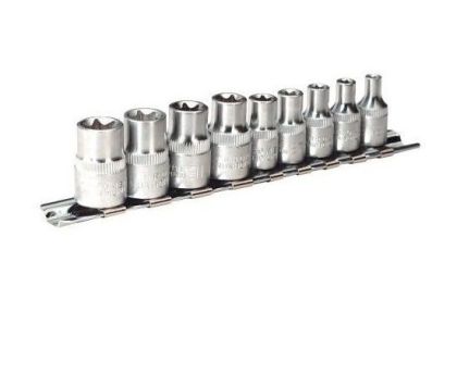 9 τεμ. E 1/2" - 3/8" Dr. Σετ καρυδάκια Star, 4095