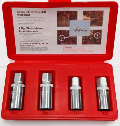 4 pcs Stud extractor socket set, 058-1022M