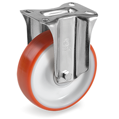 100mm Injection polyurethane wheel, Polyammide 6 centre, 605702