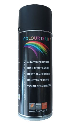 ΣΠΡΕΪ ΒΑΦΗΣ ΓΙΑ ΥΨΗΛΕΣ ΘΕΡΜΟΚΡΑΣΙΕΣ Μαύρο Ματ/ Μαύρο Γυαλιστερό/ Κόκκινο/ Αλουμίνιο 400 ml