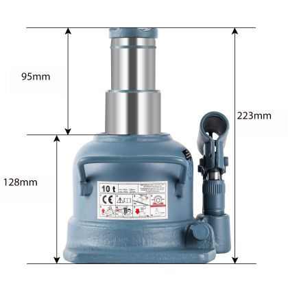 10t Double ram low profile bottle jack 55083