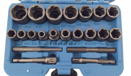 21 PCS Impact Spiral Twist Socket Set for Damaged Nut & Bolt Removal  51421