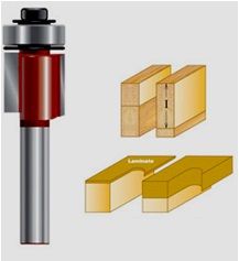 Trimming router bit with bearing