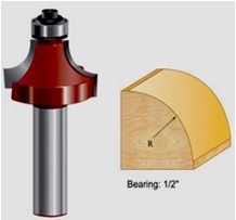 Φρέζα στρογγυλοποίησης με ρουλεμάν R 1.6×D 15.8×I 6×d 8mm