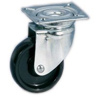 Polyamide 6 wheels, swivel top plate bracket, 324101