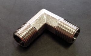 Equal Elbow Brass Fitting 1/4"M- 1/4"M, 9100886