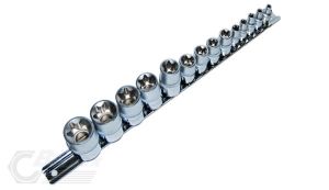 Set of E sockets, 14 pieces