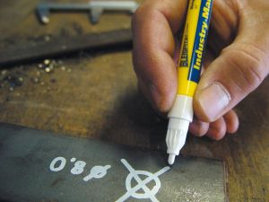 Μαρκαδόρος βαφής για τη λεπτή βιομηχανία BLEISPITZ 1-2 mm, λευκός 0976