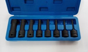 8 pcs 1/2"Dr. Impact hex bits socket (one piece), 30008B