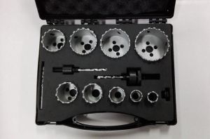 19-64мм Боркорони с карбидно покритие - комплект 13 ч.