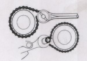 Ключ за маслен филтър с верига FORCE 61901