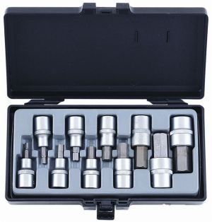 10 pcs 1/2" Hex socket bit set, 4111