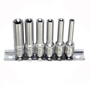 Σετ με 6 τεμ. βαθιά καρυδάκια αστεροειδούς τύπου, 1/4", 2062