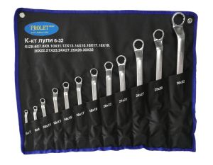 Σετ με 12 τμχ γερμανικών κλειδιών με απόκλιση 75°, 6-32mm PROF, 150241