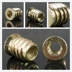 Περικόχλιο ενθέτου επίπλου M6x10 για ξύλο