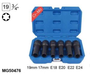 6 τεμ. 3/4" Δραπανοκατσάβιδο με βαθιά καρυδάκια, 50476