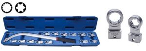 Σετ κλειδιών τροχαλίας τεντωτήρα ιμάντα με κεφαλές προσαρμογέα εναλλάξιμες 12-PT. 12-19mm και E10-E18, 50635C