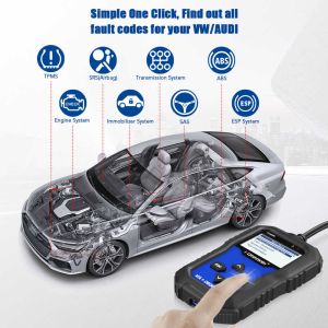 VAG Скенер за цялостна  автодиагностика OBDII / EOBD Konnwei KW350 