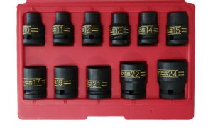 Σετ καρυδάκια κρούσης με γωνίες 1/2"Dr. 6 σημείων 10-24 mm, C4111