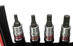 Σετ καρυδάκια 1/4"Dr Hex, H3-H10, S2072