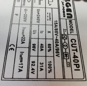 Μηχανή Κοπής Πλάσμα CUT-40PI - IGBT Elgen Jet Power