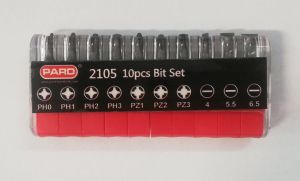 10 τεμ. Σετ μύτες 1/4", Pard 2105